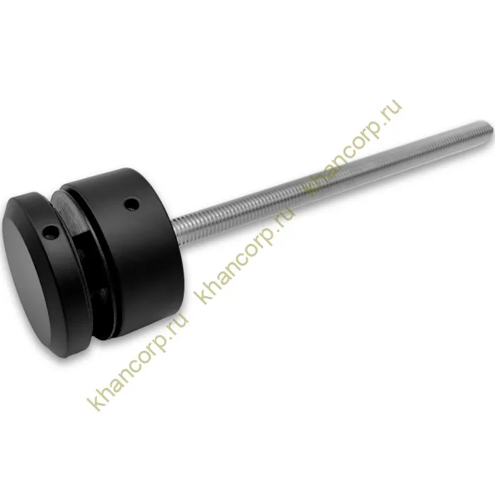 Стеклодержатель FKK-44, 10х20 мм Ø50 мм М10x1.5 для стекла, нержавейка/черный