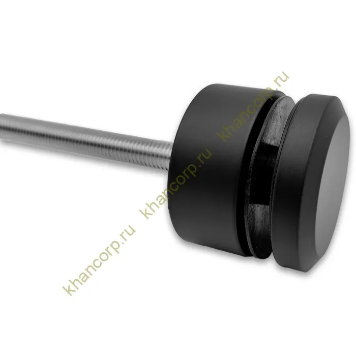 Стеклодержатель FKK-44, 10х20 мм Ø50 мм М10x1.5 для стекла, нержавейка/черный