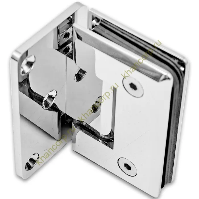 Петля Бета β FDP-20 стена-стекло с боковым креплением, латунь/хром