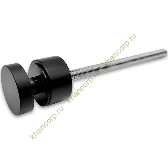 Стеклодержатель FKK-45, 10х20 мм Ø40 мм М10x1.5 для стекла, нержавейка/черный