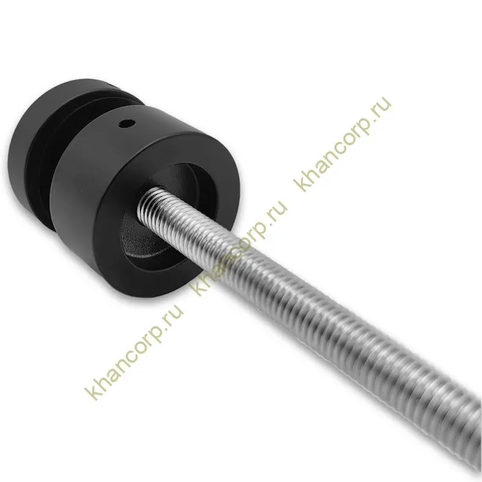 Стеклодержатель FKK-45, 10х20 мм Ø40 мм М10x1.5 для стекла, нержавейка/черный