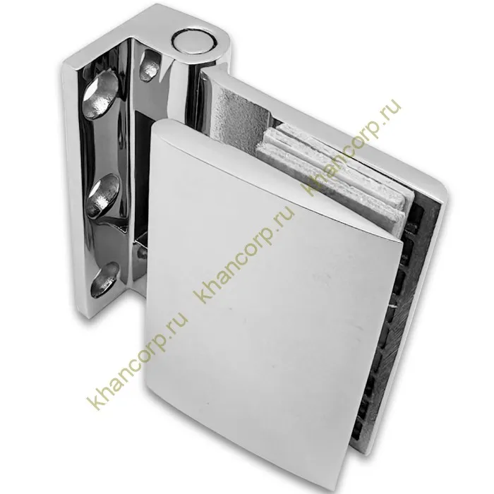 Петля Европа FDP-116 с обратной осью стена-стекло 90° без крышек, нержавейка/матовый