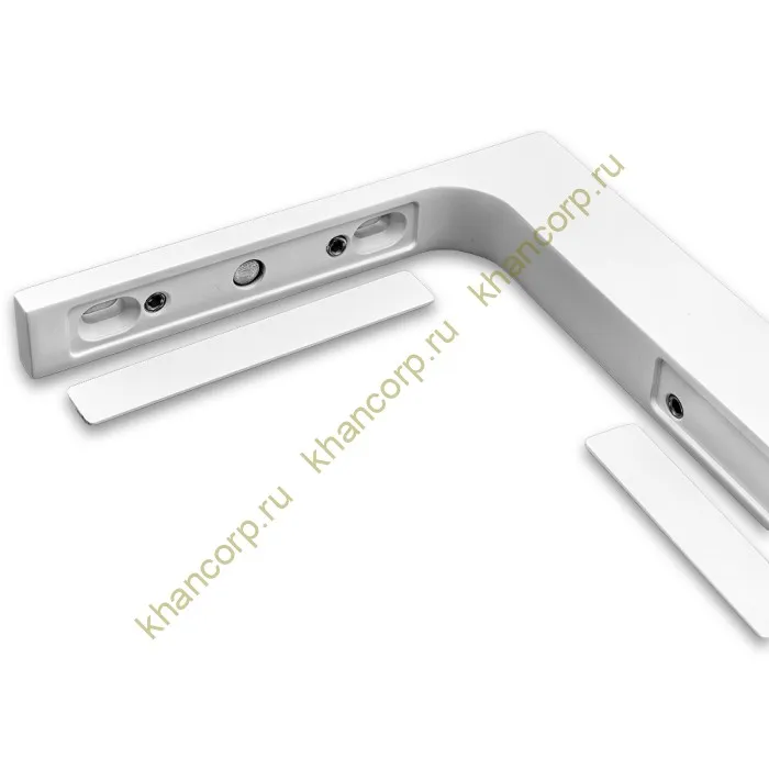 Угловой стабилизатор Диор FDK-5R стена-стекло 90˚ правый, нержавейка/белый