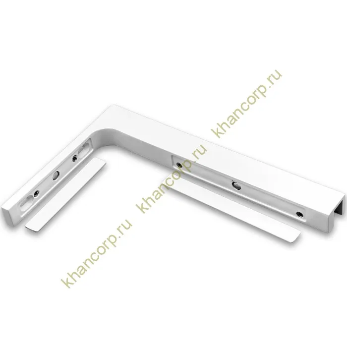 Угловой стабилизатор Диор FDK-5R стена-стекло 90˚ правый, нержавейка/белый