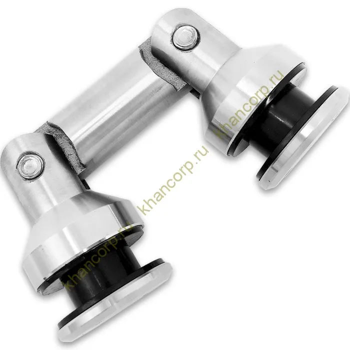 Точечное крепление FKK-70 стекло-стекло 52 мм регулируемое. Без зенковки, нержавейка/матовый