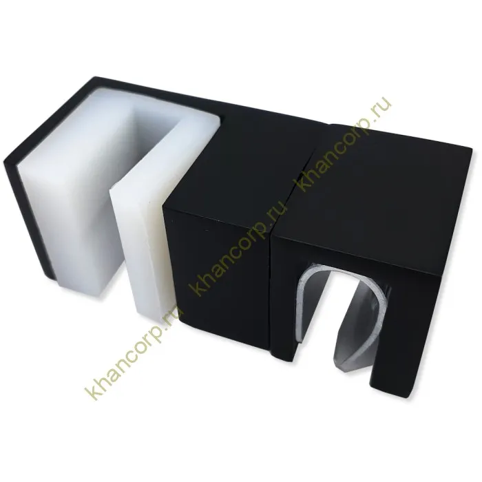 Нижняя направляющая FDS-33 двойная, нержавейка/черный