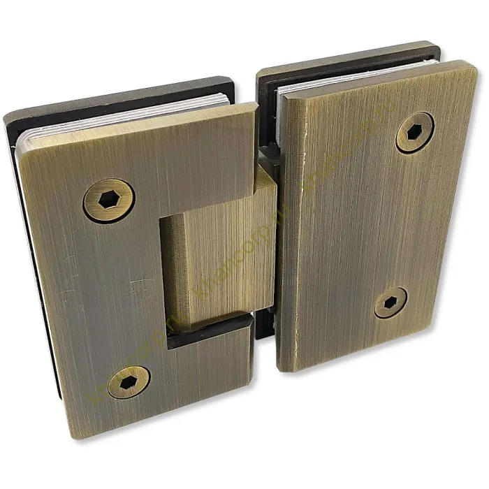 Петля Альфа α FDP-12 стекло-стекло 180˚ нержавейка/бронза