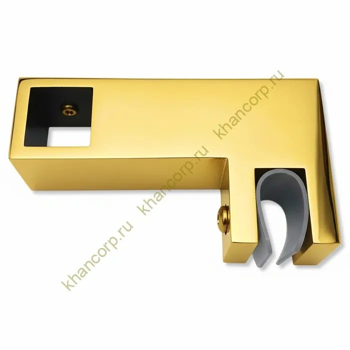 Держатель стекла FDC-55 сквозной 15х15 горизонтальный, нержавейка/золото