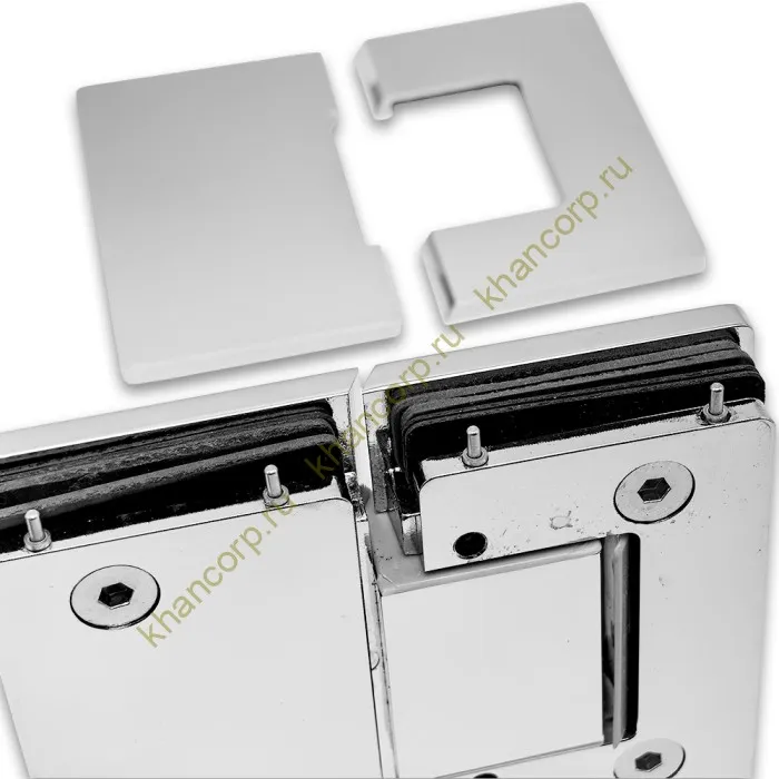 Петля Афина FDP-132 стекло-стекло 180˚, латунь/хром