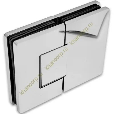 Петля Афина FDP-132 стекло-стекло 180˚, латунь/хром