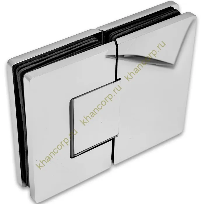 Петля Афина FDP-132 стекло-стекло 180˚, латунь/хром