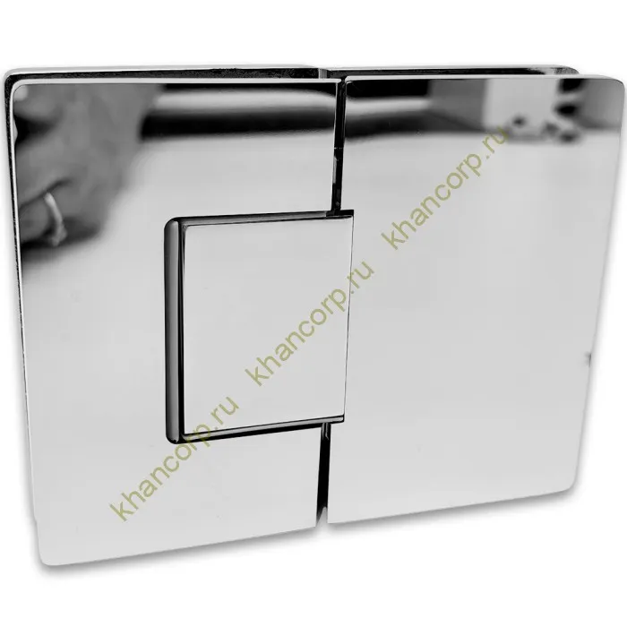 Петля Афина FDP-132 стекло-стекло 180˚, латунь/хром