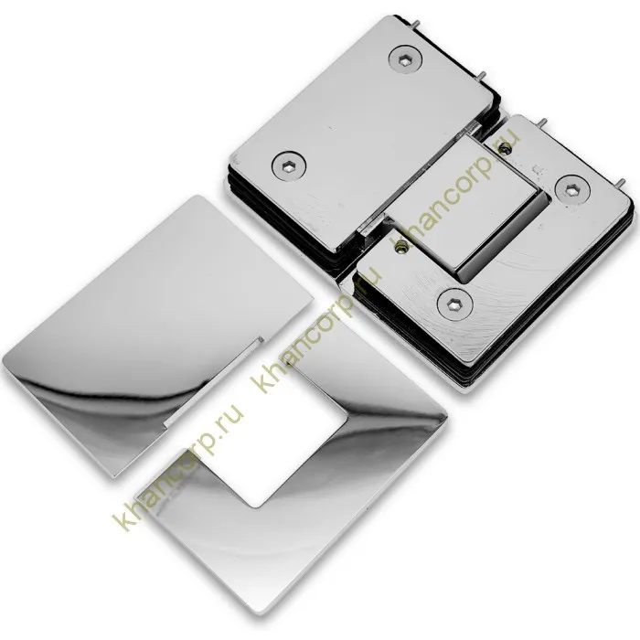 Петля Афина FDP-132 стекло-стекло 180˚, латунь/хром