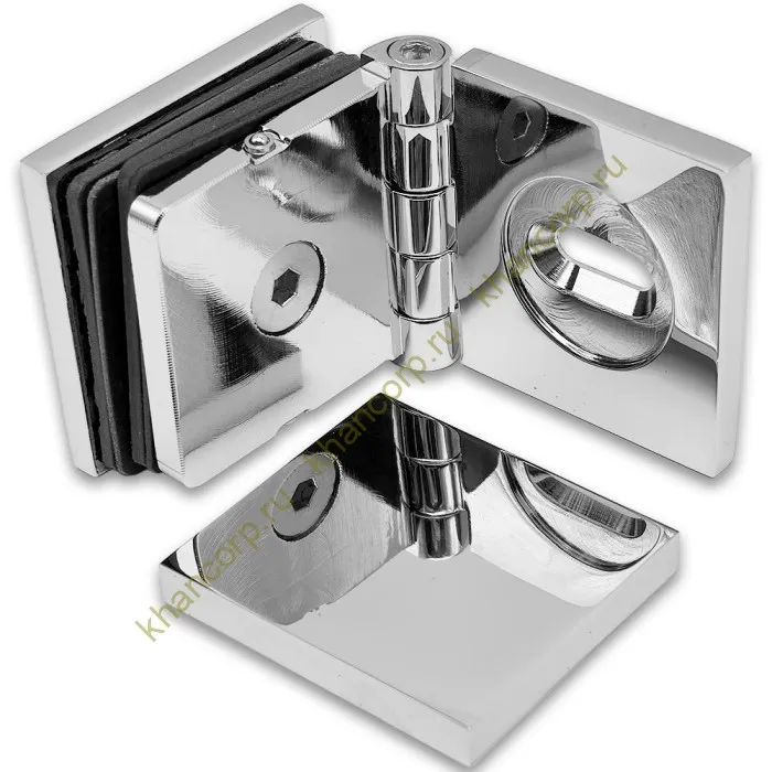 Коннектор Пегас FDK-100 стена-стекло 0°-180°, латунь/хром