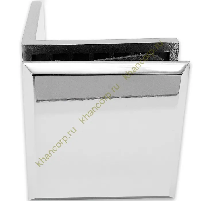 Коннектор Бета β FDK-23 стена-стекло 90˚ с пластиной, нержавейка/полированный