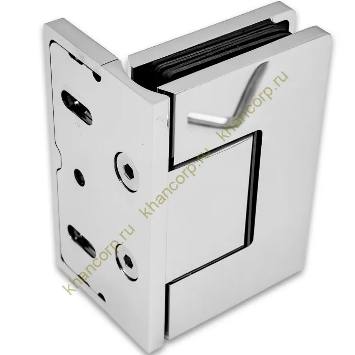 Петля Афина FDP-130 стена-стекло с боковым креплением, латунь/хром