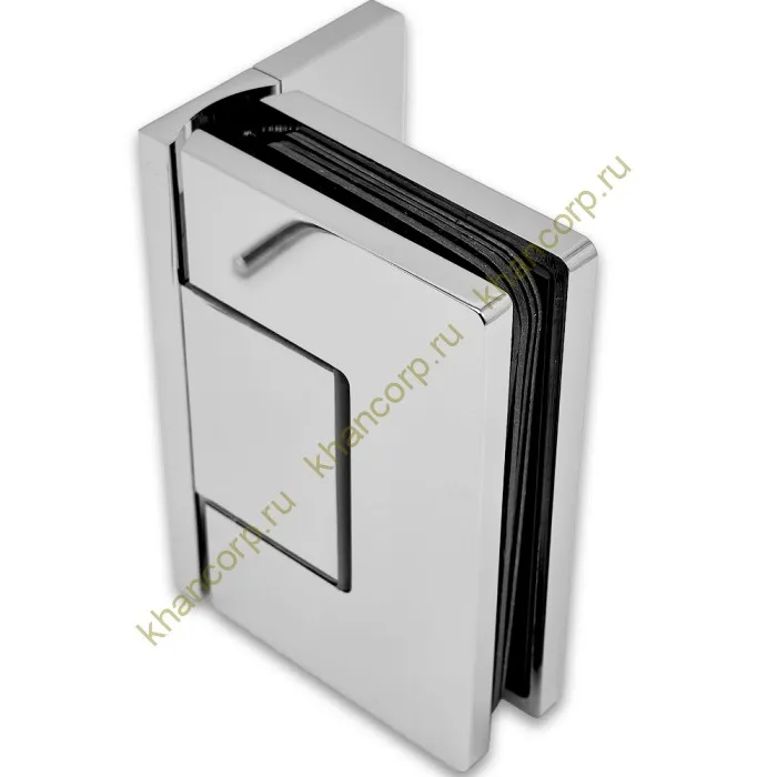 Петля Афина FDP-130 стена-стекло с боковым креплением, латунь/хром