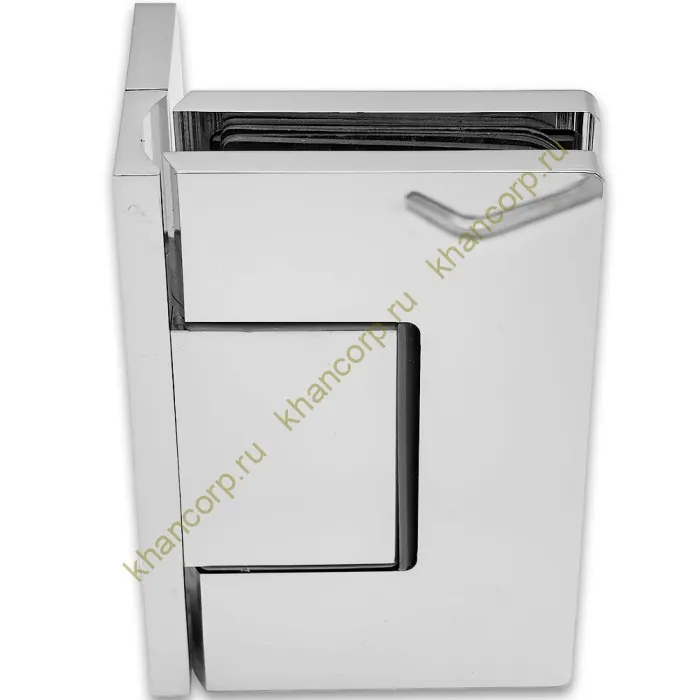 Петля Афина FDP-130 стена-стекло с боковым креплением, латунь/хром