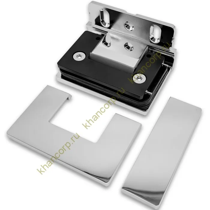 Петля Афина FDP-130 стена-стекло с боковым креплением, латунь/хром