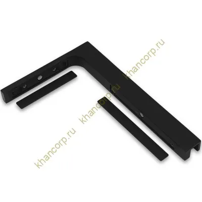 Угловой стабилизатор Диор FDK-5R стена-стекло 90˚ правый, нержавейка/черный