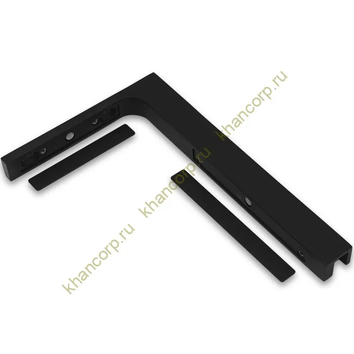 Угловой стабилизатор Диор FDK-5R стена-стекло 90˚ правый, нержавейка/черный