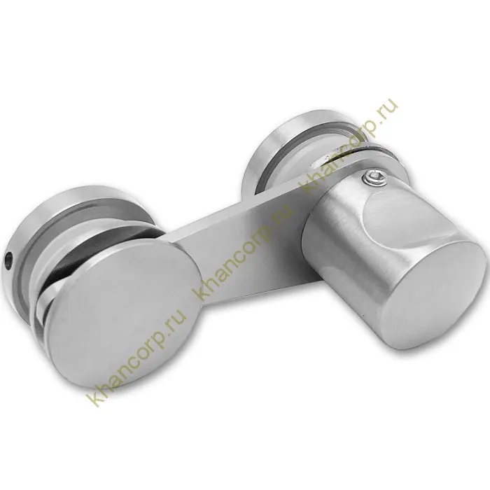 Защелка сантехническая FDA-89L стекло-стекло левая, нержавейка/матовый
