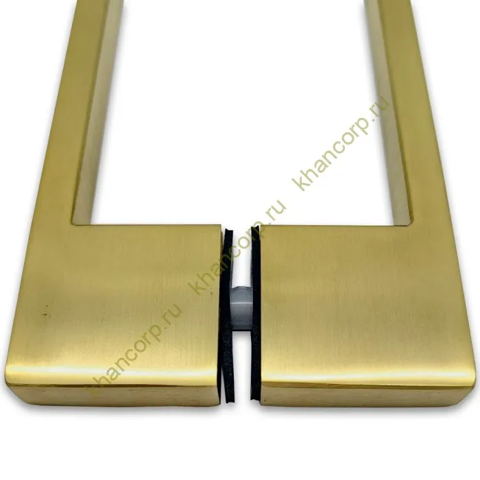 Ручка скоба FDR-90, 10х15х220х1.0 мм, нержавейка/брашированное золото
