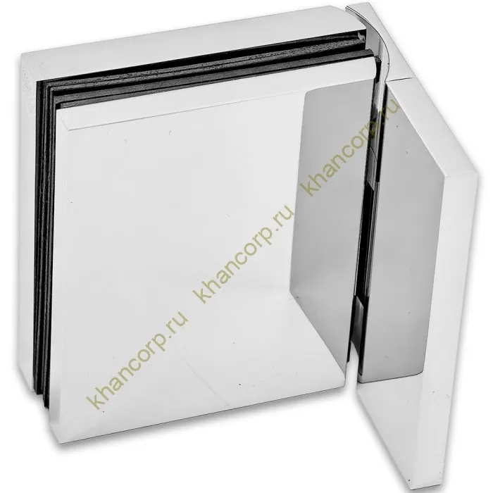 Петля Фурия FDP-240L стена-стекло 90° левая, с подъемным механизмом, латунь/хром