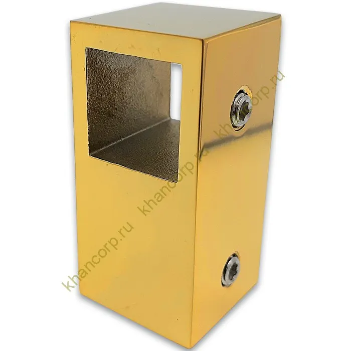 Соединитель FDC-56 трубы 15х15 сквозной Т-образный, нержавейка/золото