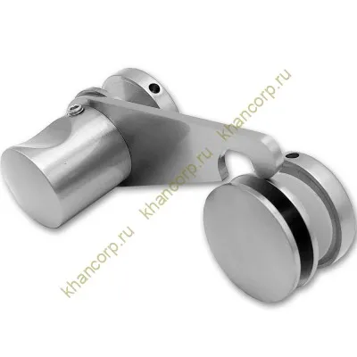 Защелка сантехническая FDA-89R стекло-стекло правая, нержавейка/матовый