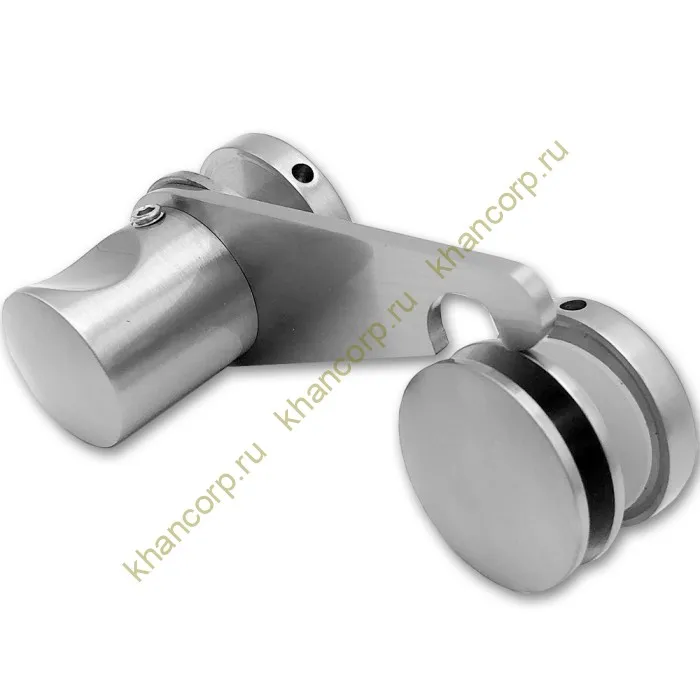 Защелка сантехническая FDA-89R стекло-стекло правая, нержавейка/матовый