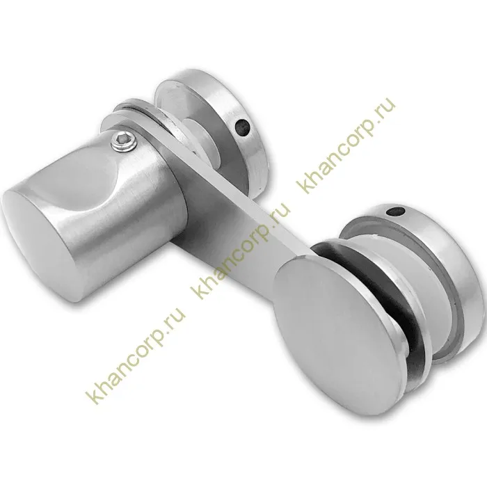 Защелка сантехническая FDA-89R стекло-стекло правая, нержавейка/матовый