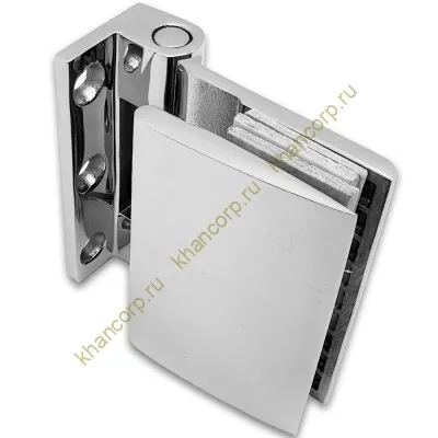 Петля Европа FDP-116 с обратной осью стена-стекло 90° без крышек, нержавейка/полированный