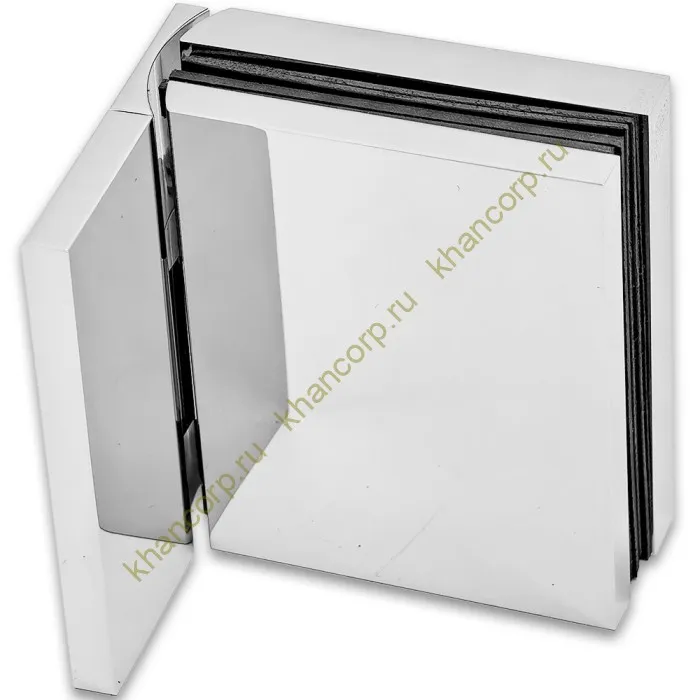 Петля Фурия FDP-240R стена-стекло 90° правая, с подъемным механизмом, латунь/хром