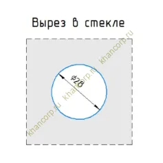 Точечное крепление FKK-30 с крышкой 8-12мм без зенков O35 мм регулировка для стекла 10-12мм, нержавейка/полированный
