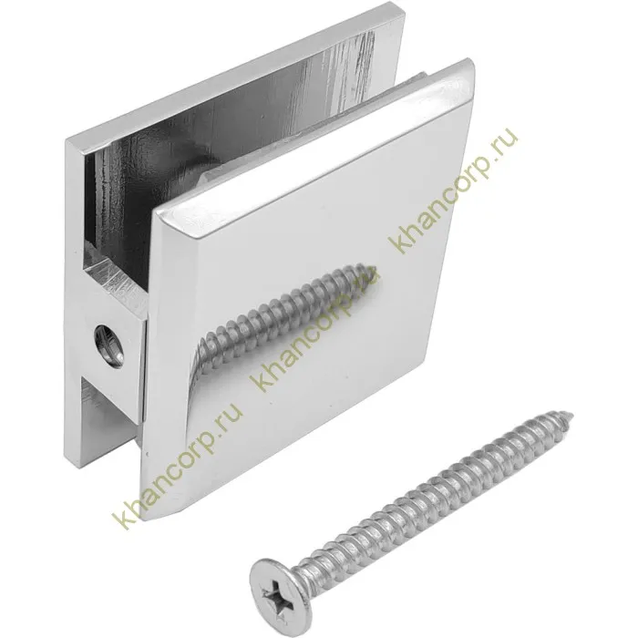 Коннектор Бета β FDK-22 стена-стекло 90˚, цинк/хром