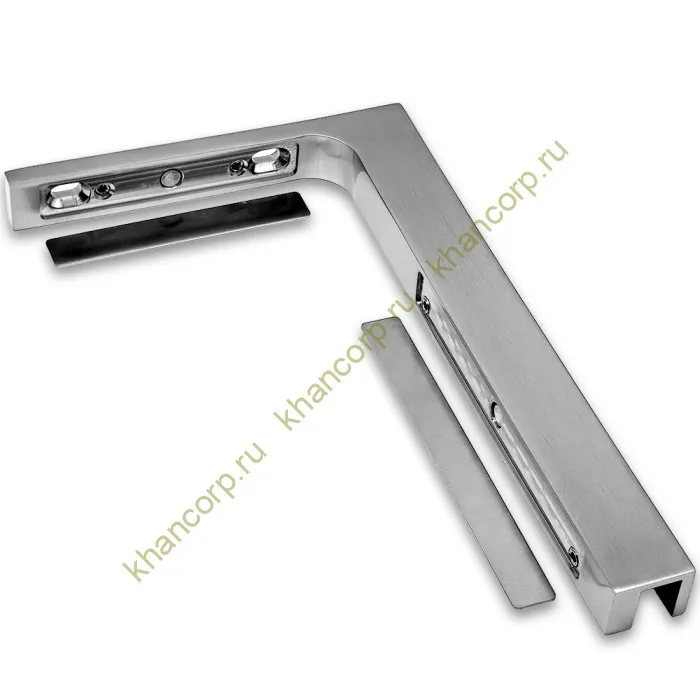 Угловой стабилизатор Диор FDK-5R стена-стекло 90˚ правый, нержавейка/матовый