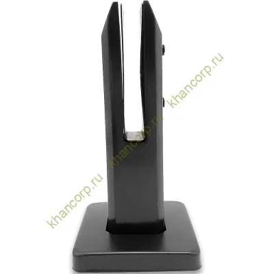 Стойка FOS-03 для стекла напольная 95х200 мм без сверления, нержавейка/черный