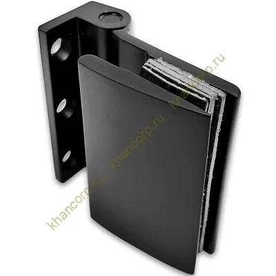 Петля Европа FDP-116  с обратной осью стена-стекло 90° без крышек, нержавейка/черный