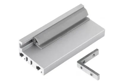 Комплект дверной коробки FDM-63, L-образный 2.5 м, алюминий/анодированный