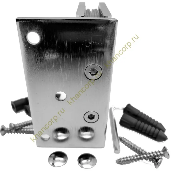 Петля Альфа α FDP-10 стена-стекло с боковым креплением, нержавейка/полированный