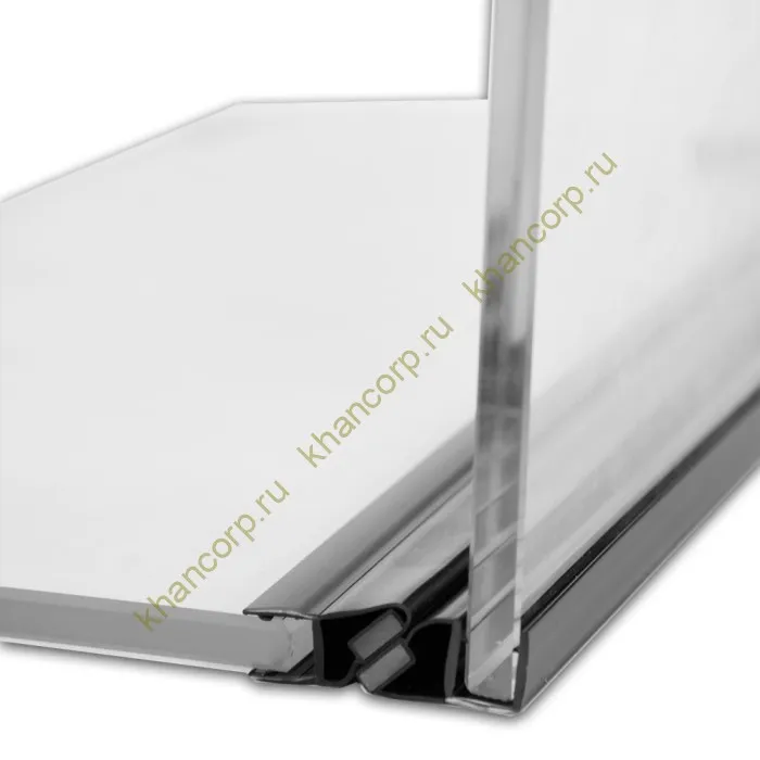 Уплотнитель магнитный 90° открывание внутрь, черный 2.5 м под стекло 8 мм FDPP-215.8