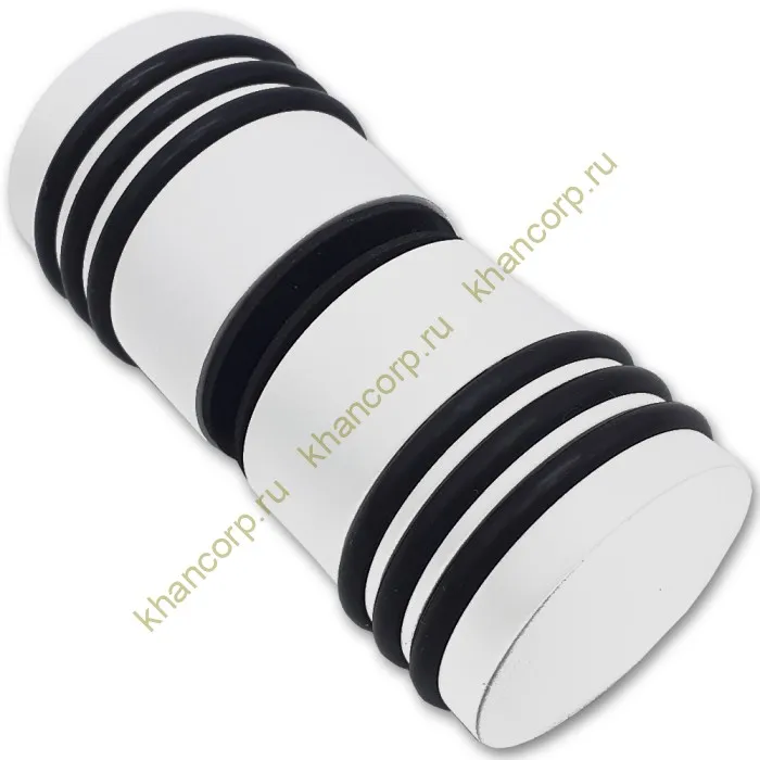 Ручка кноб Йота FDR-141 с одним резиновым торцом, латунь/белый