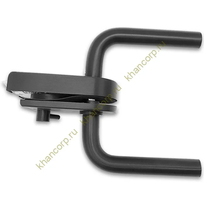 Замок сантехнический FMZ-32.1 для двери из стекла, с притвором, алюминий/черный