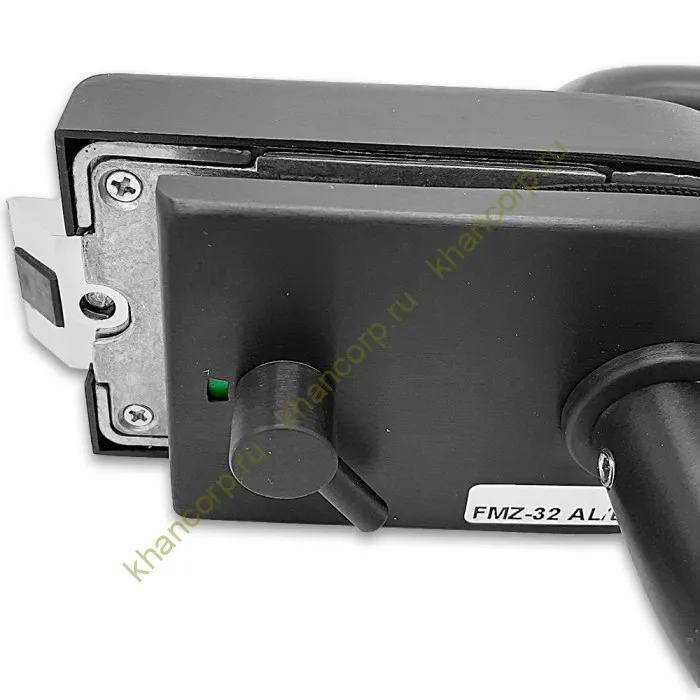 Замок сантехнический FMZ-32.1 для двери из стекла, с притвором, алюминий/черный