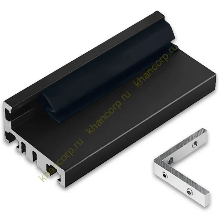 Комплект дверной коробки FDM-63, L-образный 2.5 м, алюминий/черный