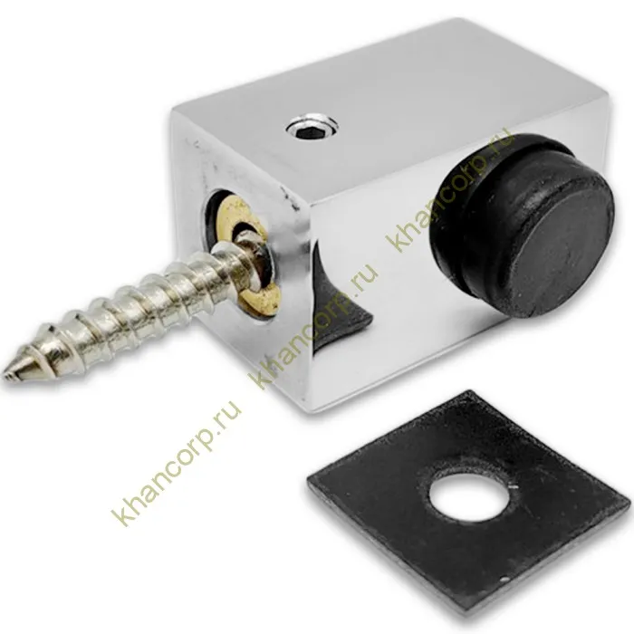 Дверной стопор FDA-08L левый к стене/полу, нержавейка/полированный