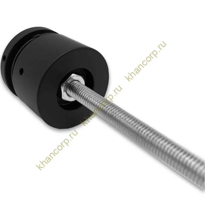 Стеклодержатель FKK-40, 10х30 мм Ø50 мм М10x1.5 для стекла, нержавейка/черный