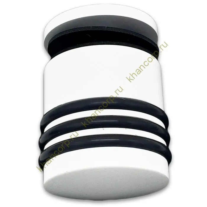 Ручка кноб Йота FDR-144 без резиновых торцов (односторонняя), латунь/белый