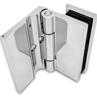 Петля Гера FDP-122 стена-стекло 90˚ открывание внутрь, цинк/хром